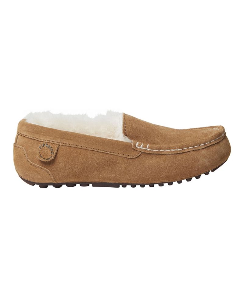 Dearfoams Women's Fireside Mel Genuine Shearling Moccasin Slipper