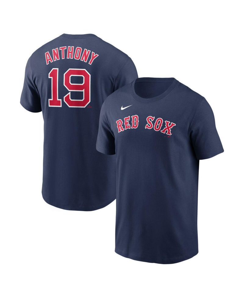 Men's Roman Anthony Navy Boston Red Sox Fuse Name & Number T-Shirt