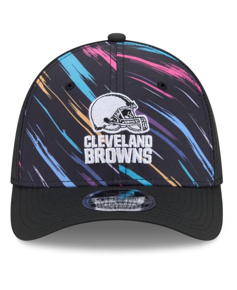 Men's Black Cleveland Browns 2026 NFL Cruical Catch 39THIRTY M-Crown Stretch Hat
