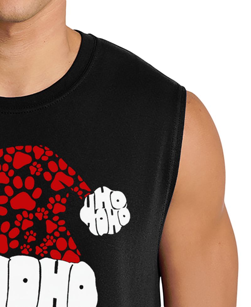 Men's Santa Hat Word Art Graphic Tank Top