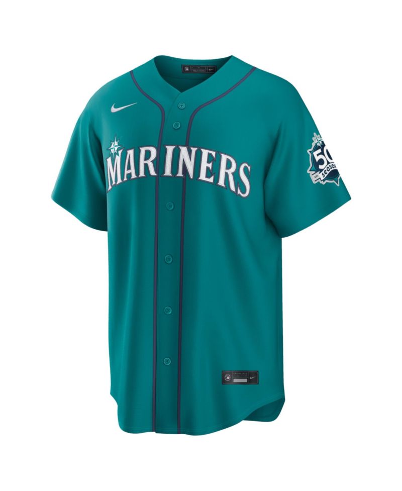 Men's Cal Raleigh Teal Seattle Mariners Alternate 50th Season Patch Stadium Jersey