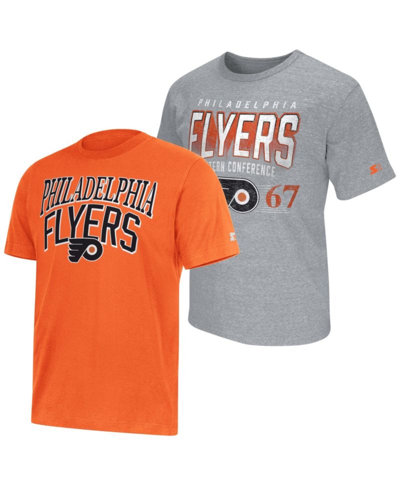 Men's Orange/Heather Gray Philadelphia Flyers Two-Pack T-Shirt Set