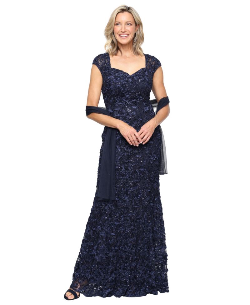 Petite Sequin Sweetheart Gown