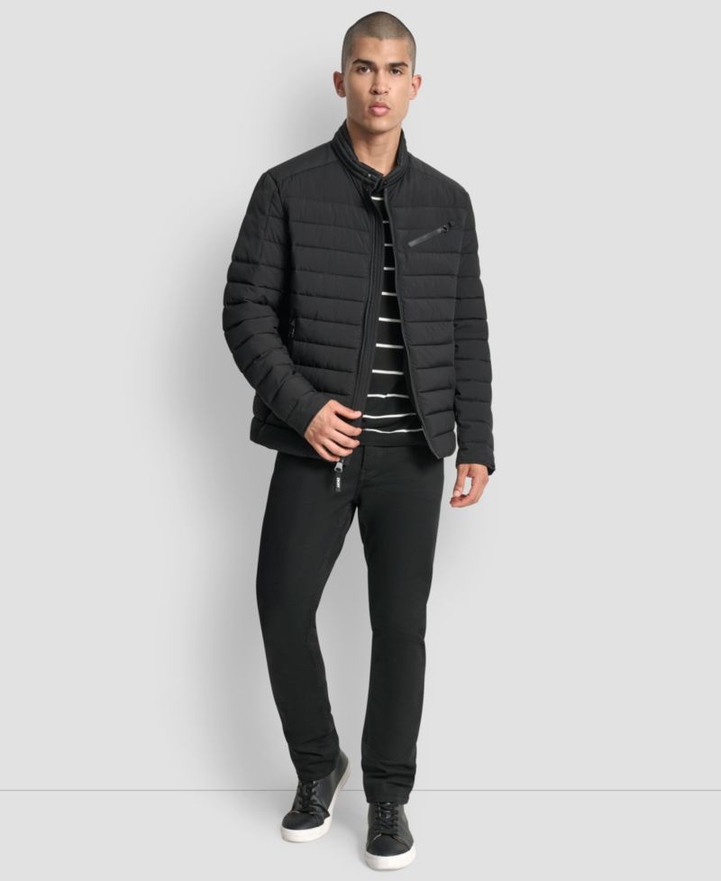 Men's Moto Quilted Puffer Jacket