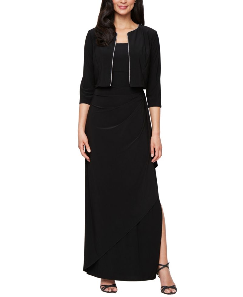 Petite Matte Jersey Long Jacket Dress