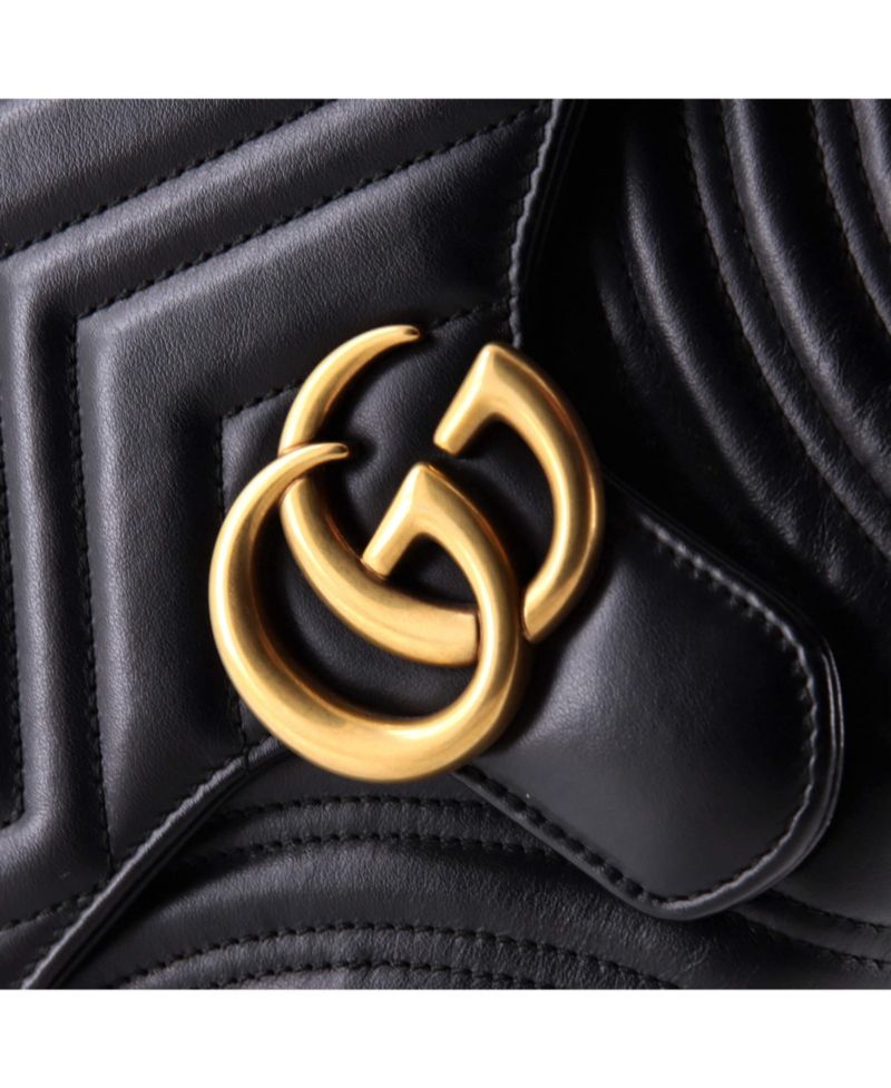 GG Marmont Flap Clutch Matelasse Leather
