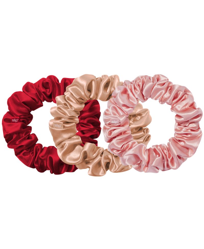 3-Piece Pure Silk Large Scrunchie Set