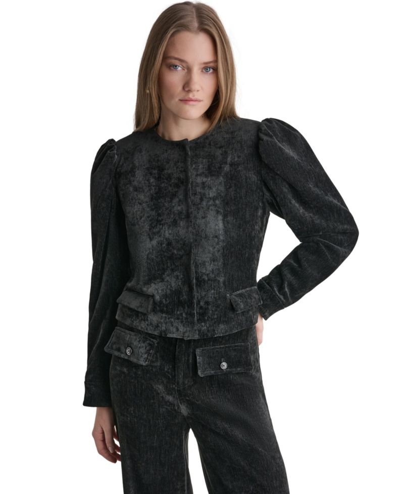Women's Velvet Cropped Jacket