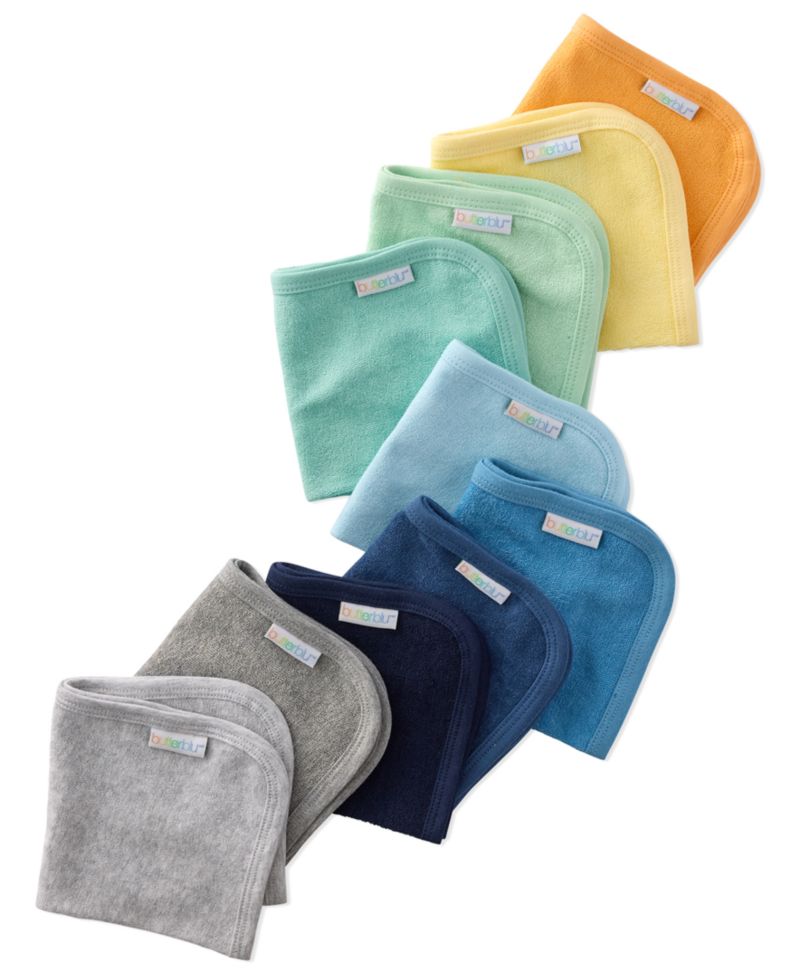 Baby Girls' Solid Washcloths, 10-Pack