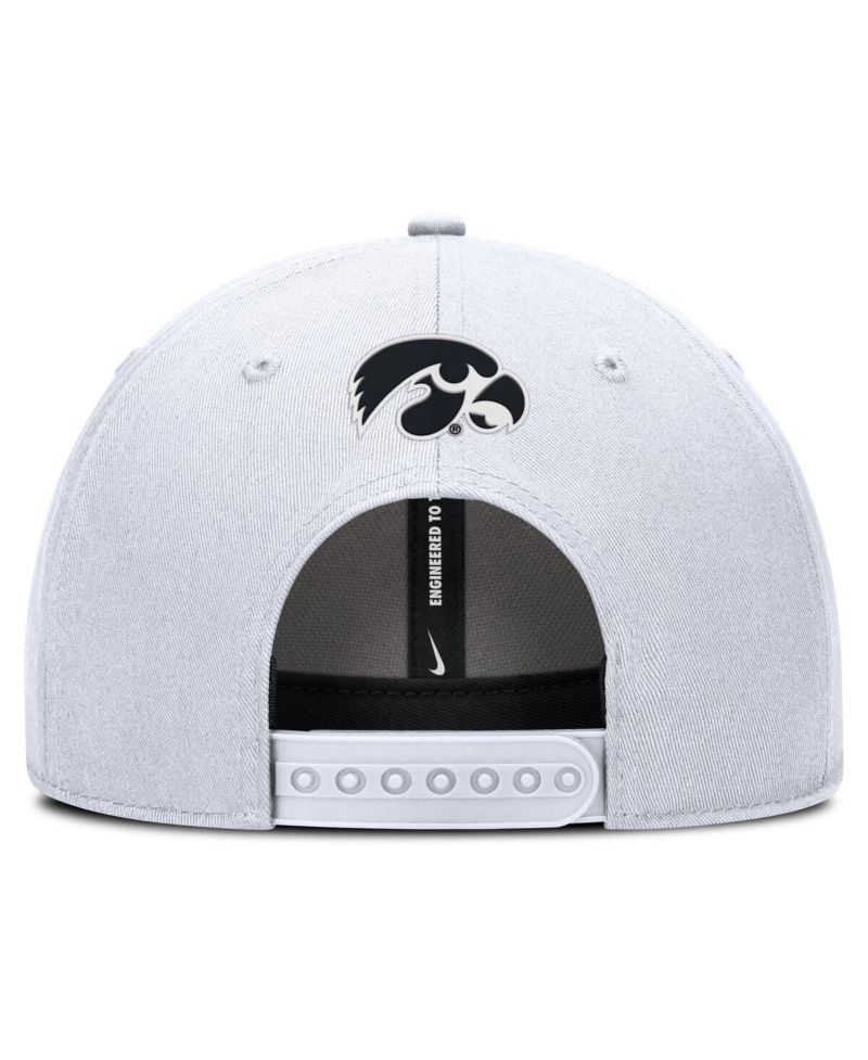 Men's White Iowa Hawkeyes Rise Practice Adjustable Hat