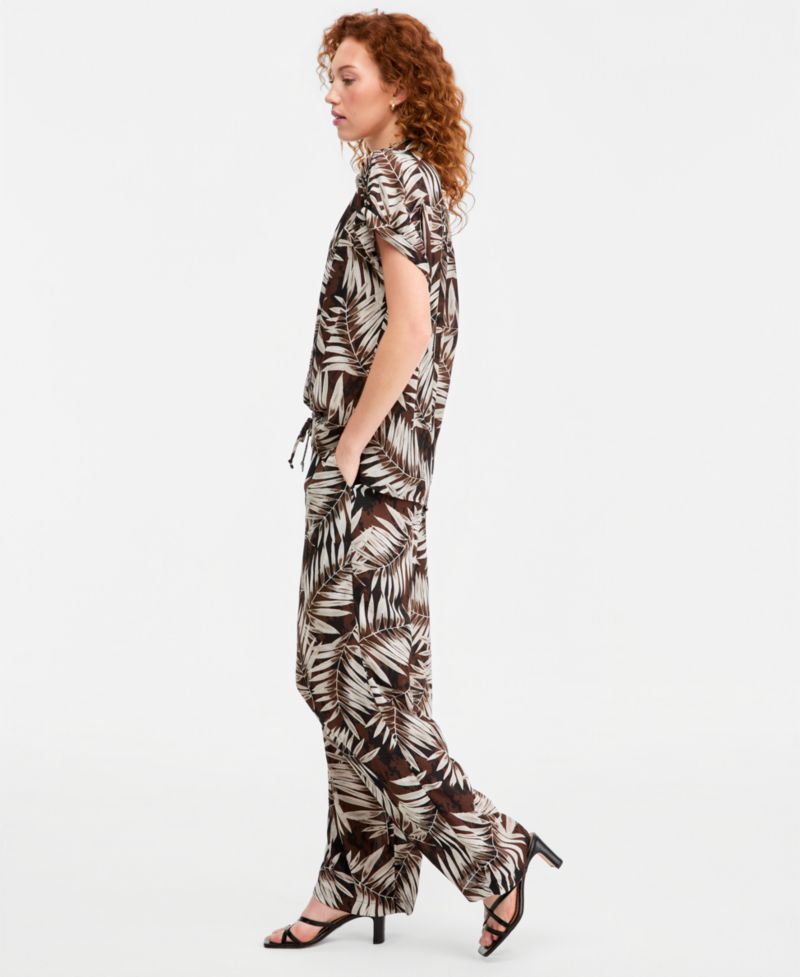 Women's Mid-Rise Wide-Leg Pants