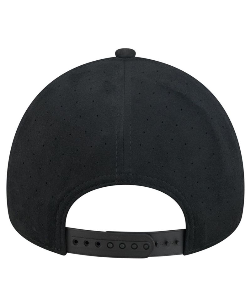 Men's Black New York Yankees Script Text 9FORTY A-Frame Adjustable Hat