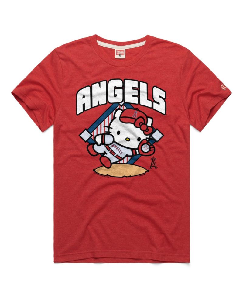 Men's and Women's Red Los Angeles Angels Hello Kitty Tri-Blend T-Shirt