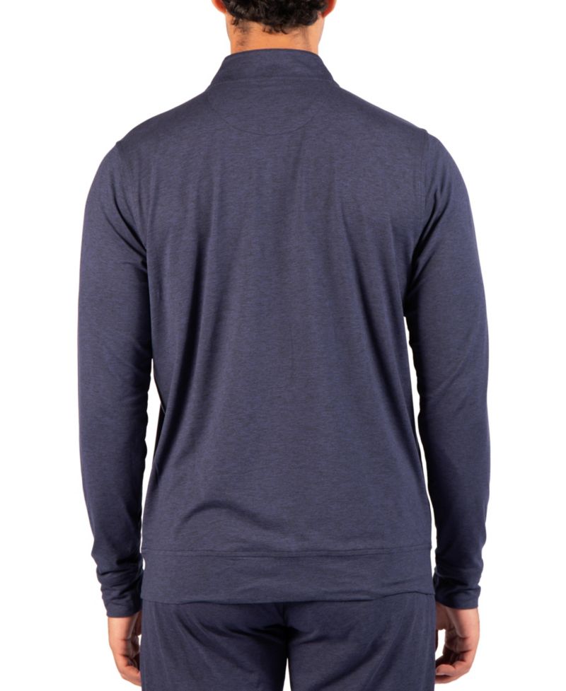 Men's Brushed Melange Quarter Zip Sweater