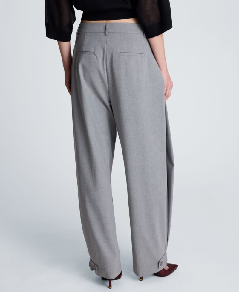 Women's High-Rise Accordion Side-Pleat Wide-Leg Pants