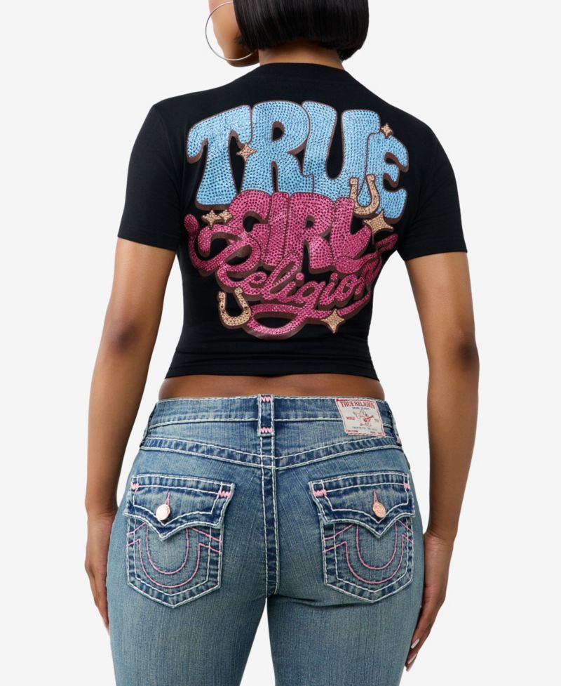 Women's Baby Graphic Crewneck Crop Top