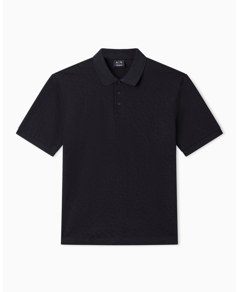 Men's Mercerized Cotton All Over Logo Print Polo Shirt