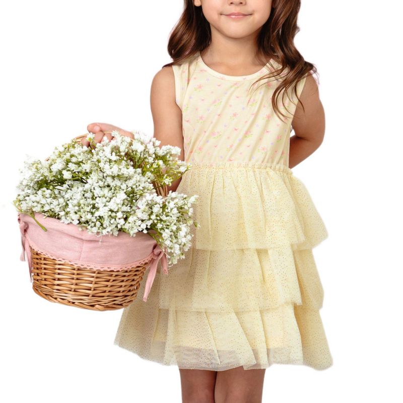 Baby Girls Lemon Floral Tank Tutu Dress