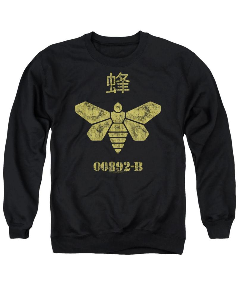 Men's Methylamine Barrel Bee Graphic Long-Sleeve Crewneck Sweatshirt