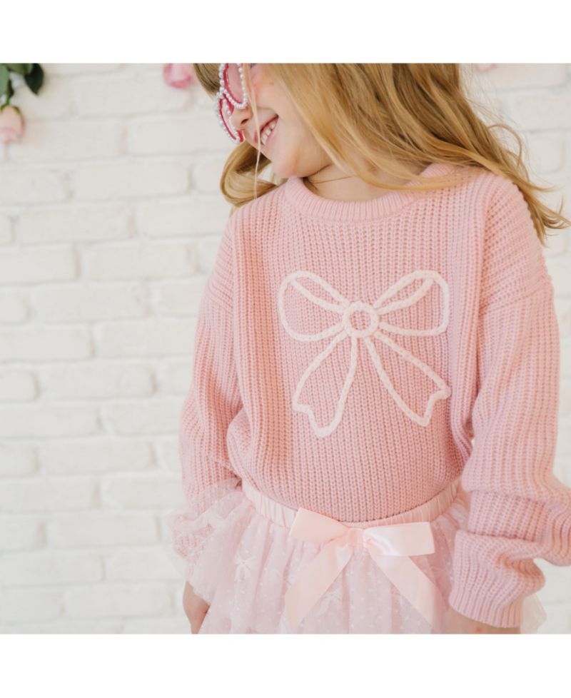 Big Girls Coquette Bow Knit Sweater