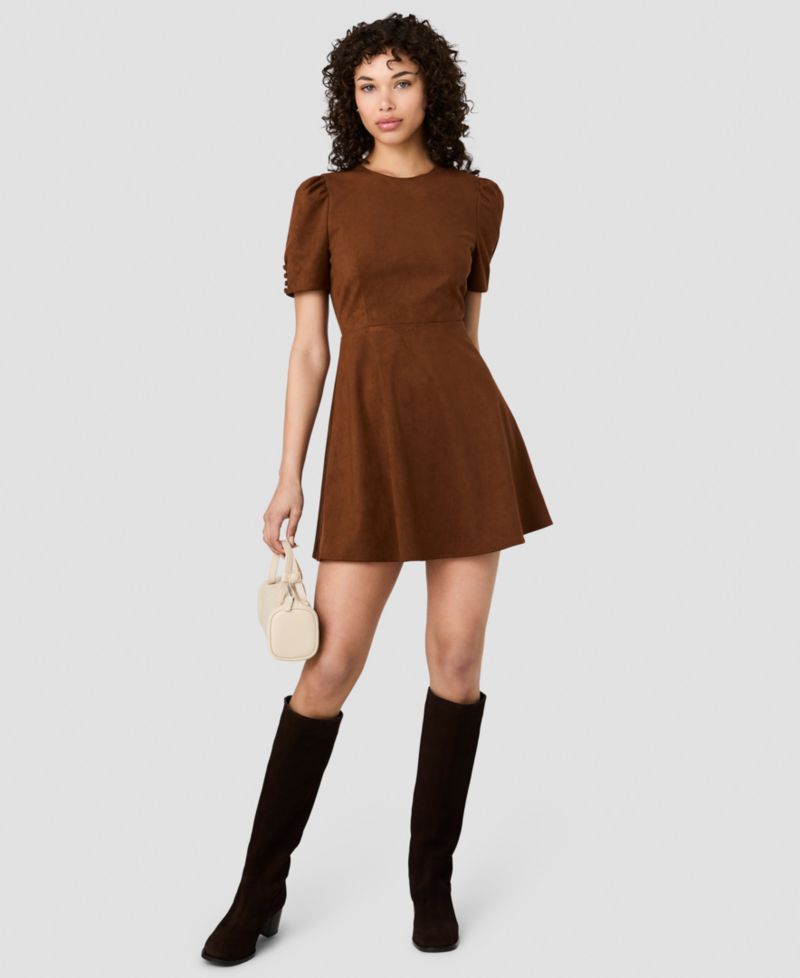 Women's Jewel Neck Short-Sleeve Dress