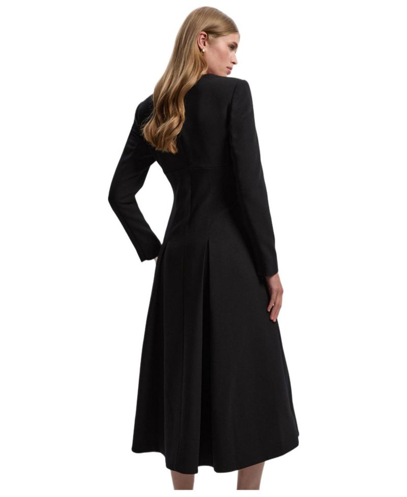 Women's Stretch Sweetheart Neck Midi Dress
