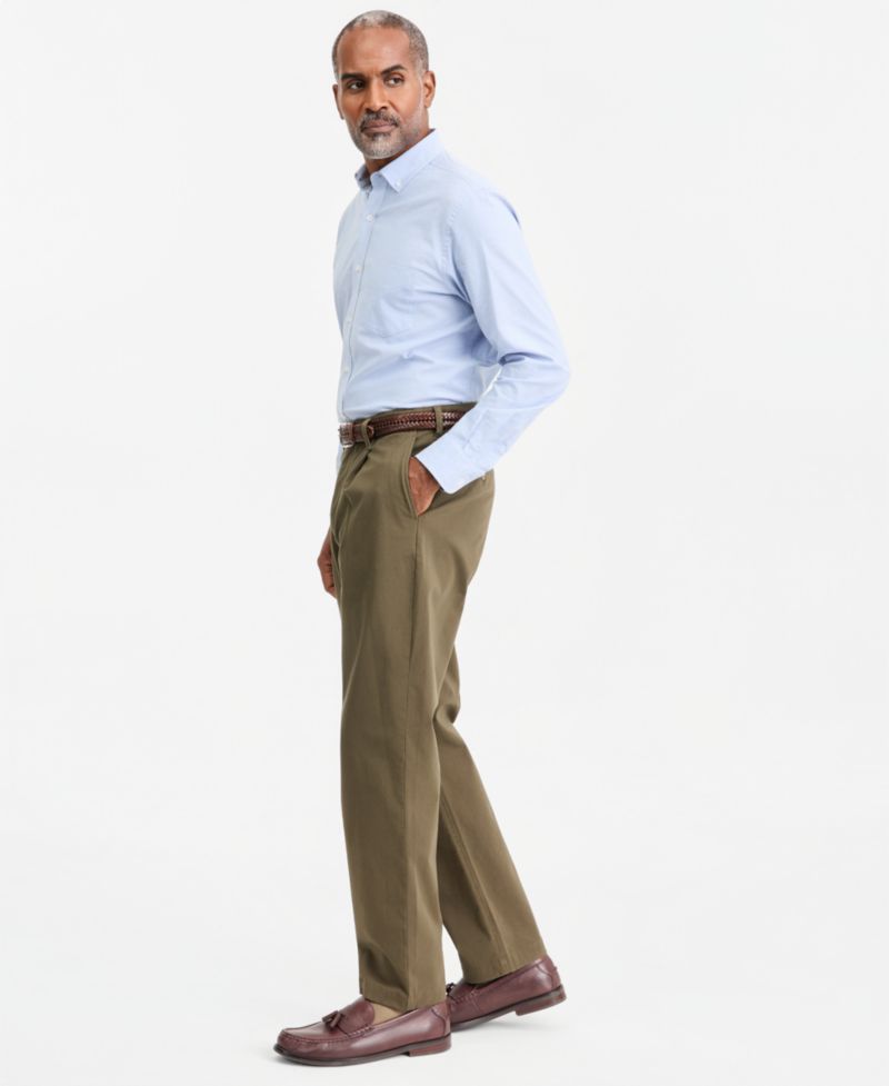 Men's Relaxed-Fit Pleated Chinos, Macy's Exclusive