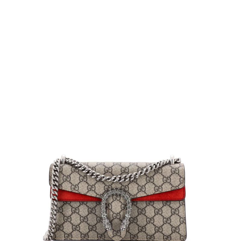 Small Dionysus Bag GG Coated Canvas with Crystal Embellished Metal