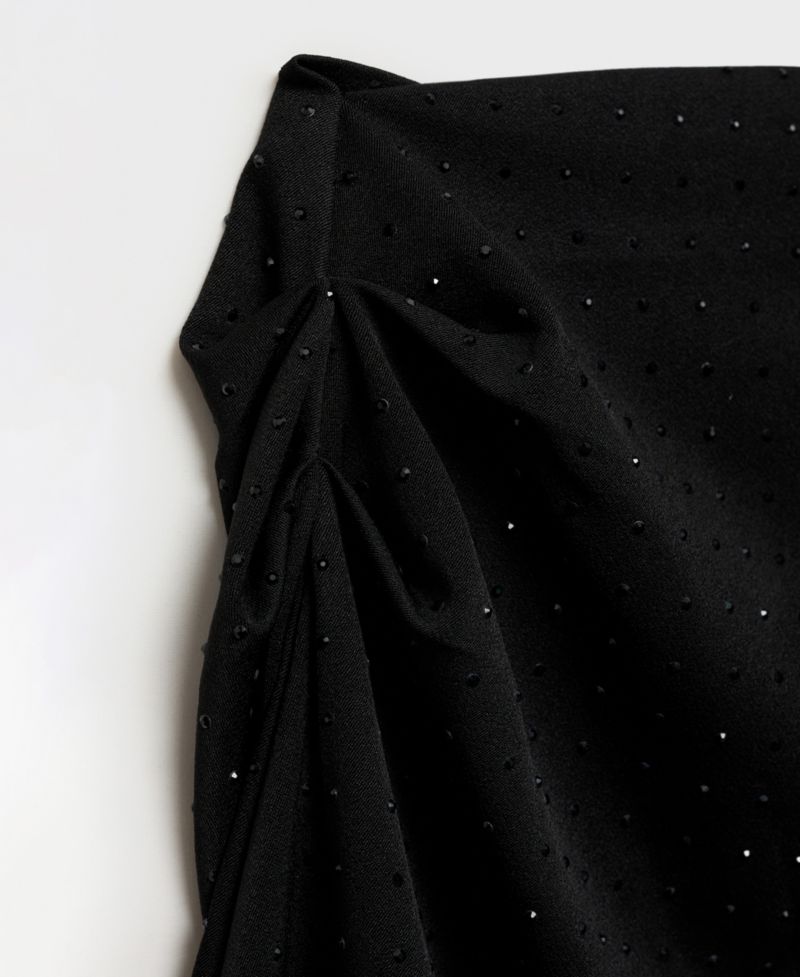 Women's Asymmetrical Sequined Blouse
