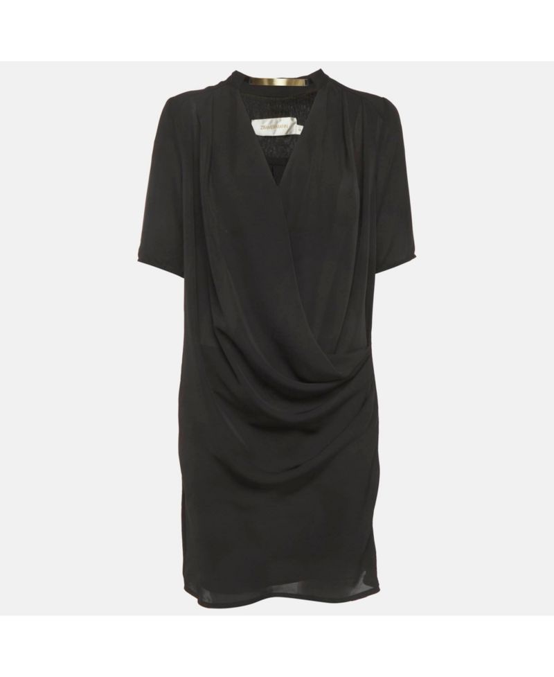 Women's Crepe Draped Mini Dress