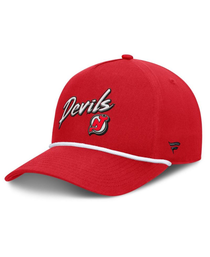 Men's Red New Jersey Devils Decades Collection A-Frame Rope Adjustable Hat