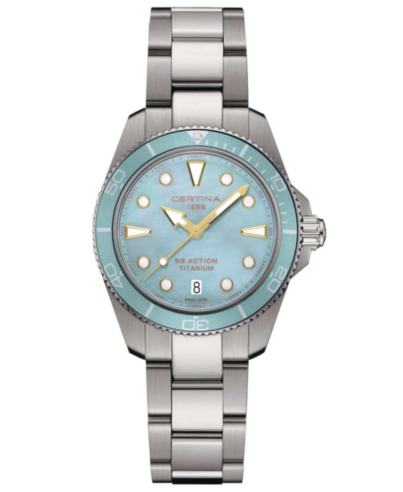 Women's Swiss DS Action Silver-Tone Titanium Bracelet Watch 35mm