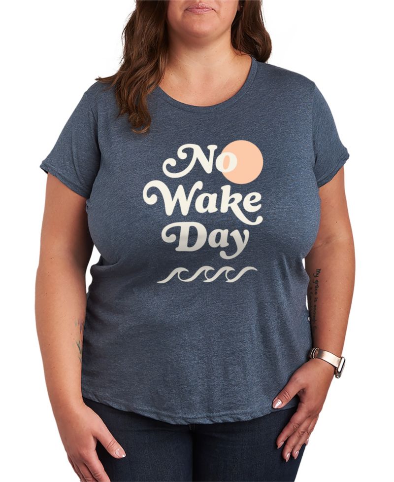 Plus Size Instant Message No Wake Day Short-Sleeve Graphic T-Shirt