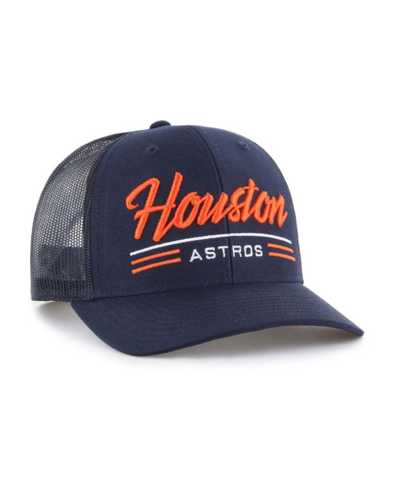 Men's Navy Houston Astros Garner Trucker Adjustable Hat