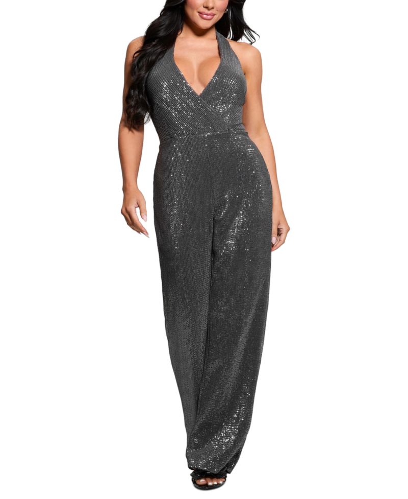 Women's Sequin Halter Jumpsuit