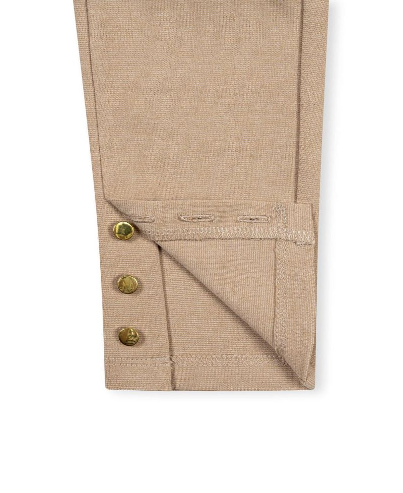 Little and Big Girls' 6-12 Button Cuff Ponte Pant