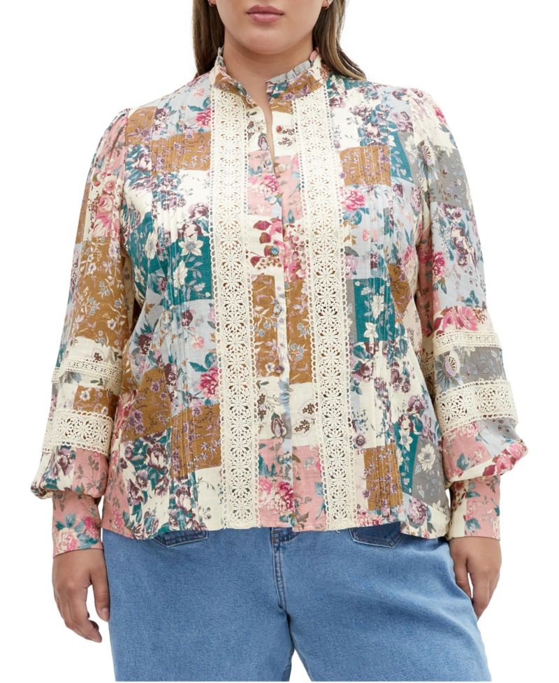 Plus Size Whimsical Print Shirt