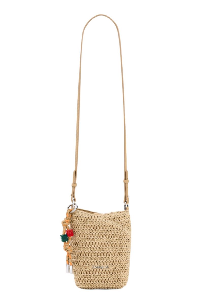 Women's Raffia Mobile Phone Holder Charms
