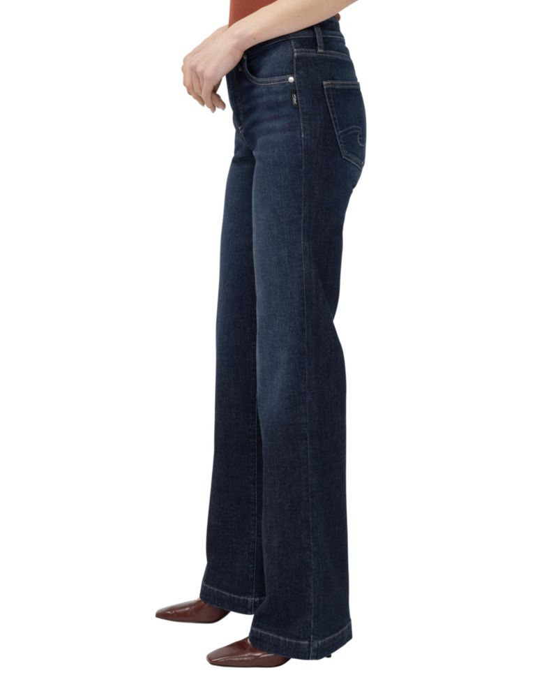 Women's Avery Mid-Rise Wide-Leg Denim Trouser