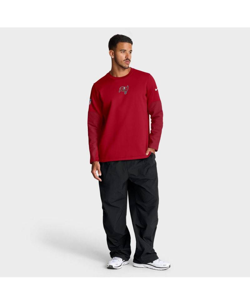 Men's Red Tampa Bay Buccaneers Sideline Coach Therma-FIT Long Sleeve T-Shirt