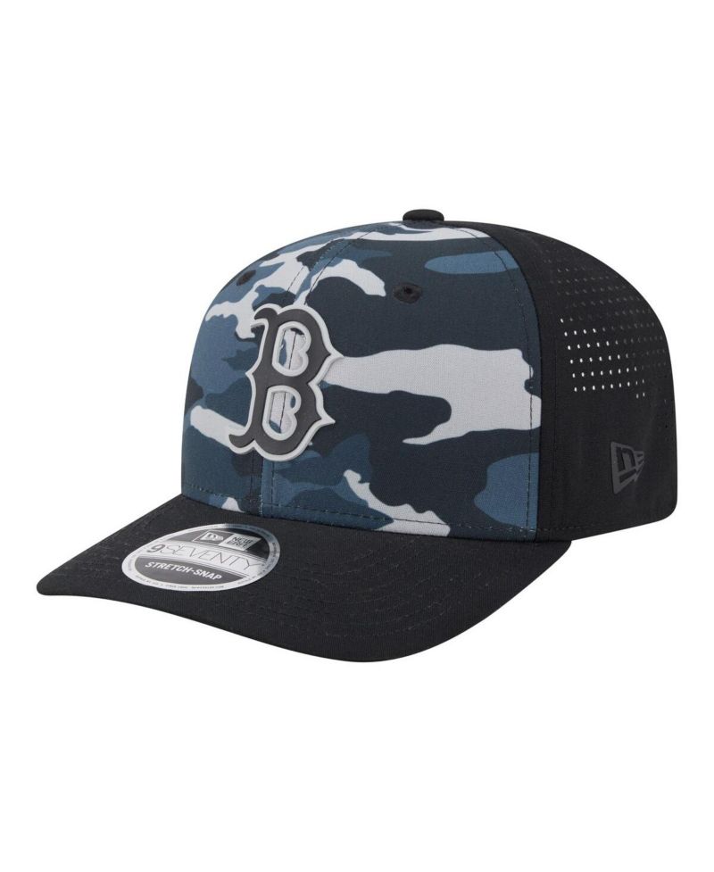 Men's Black Boston Red Sox Tonal Camo 9SEVENTY Stretch-Snap Hat