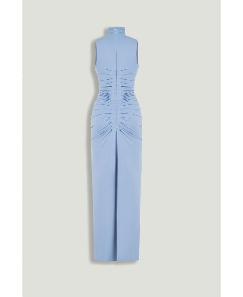 Women's Sleeveless Ruched Maxi Dress