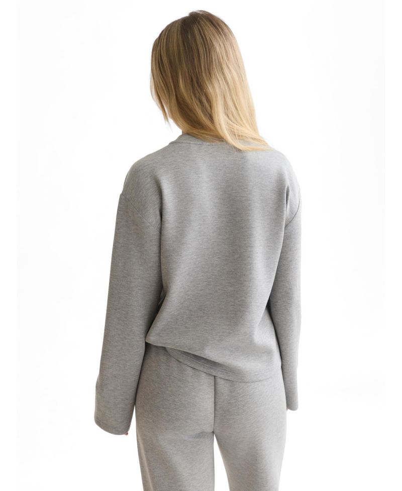 Women's V-Neck Button-Down Modal-Polyester Blend Cardigan