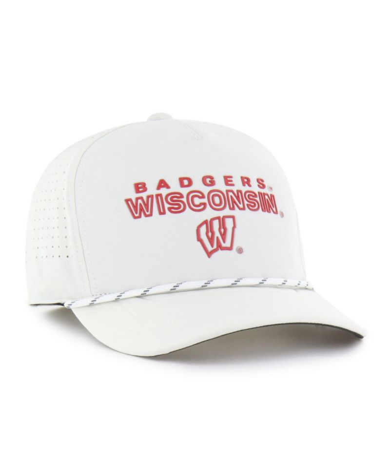Men's and Women's '47 White Wisconsin Badgers brrr&deg; Rope Hitch Adjustable Hat