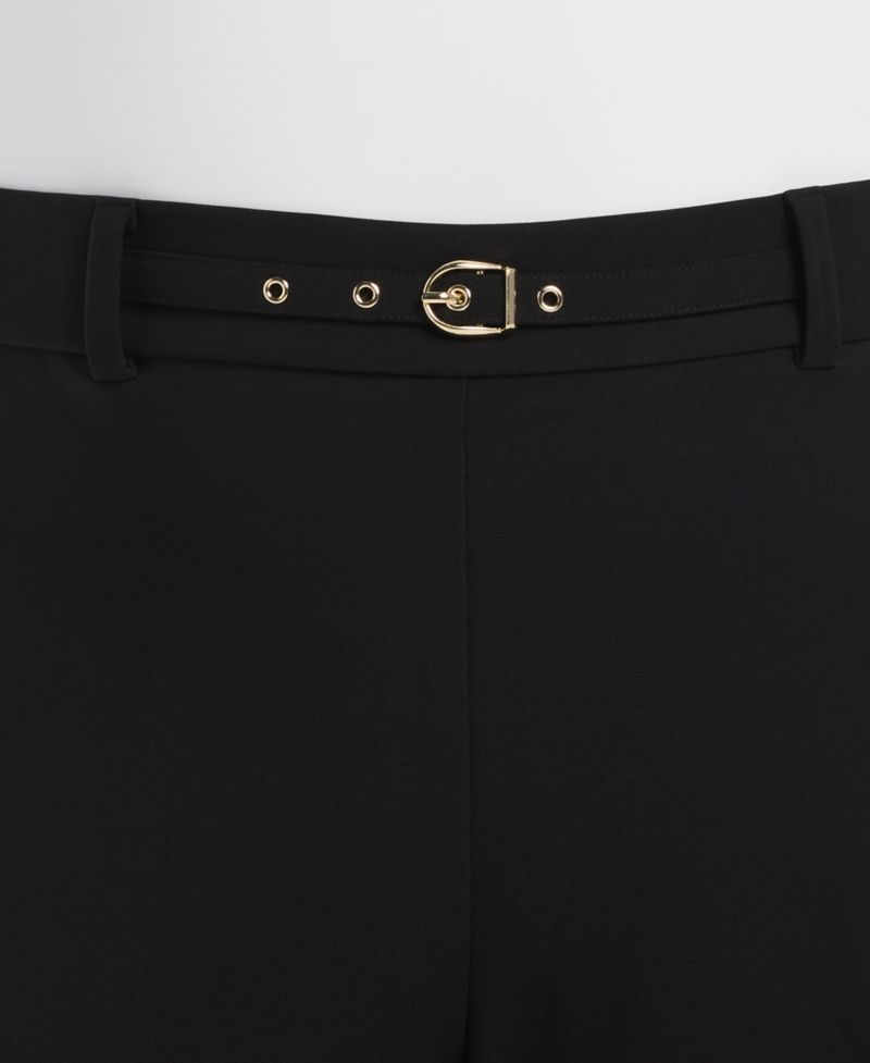 Plus Size Wide-Leg Pull-On Mid-Rise Pants