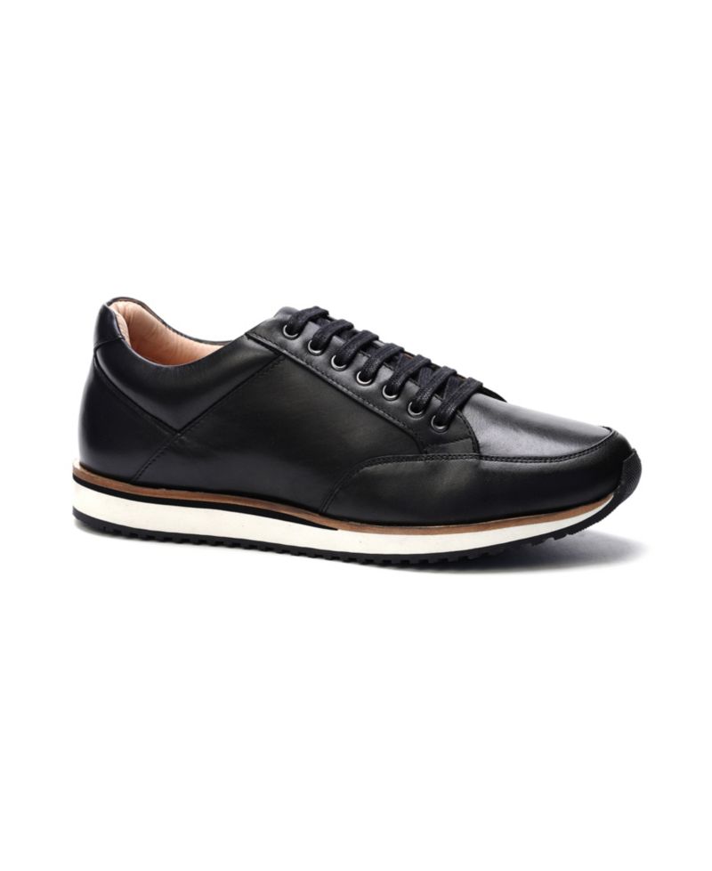 Men's Brooklyn Leather Round-Toe Sneakers