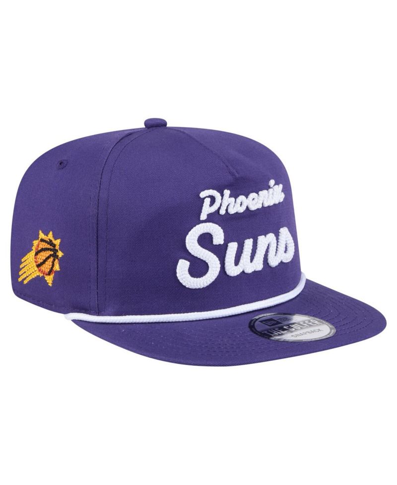 Men's Purple Phoenix Suns Team Text Golfer Snapback Hat