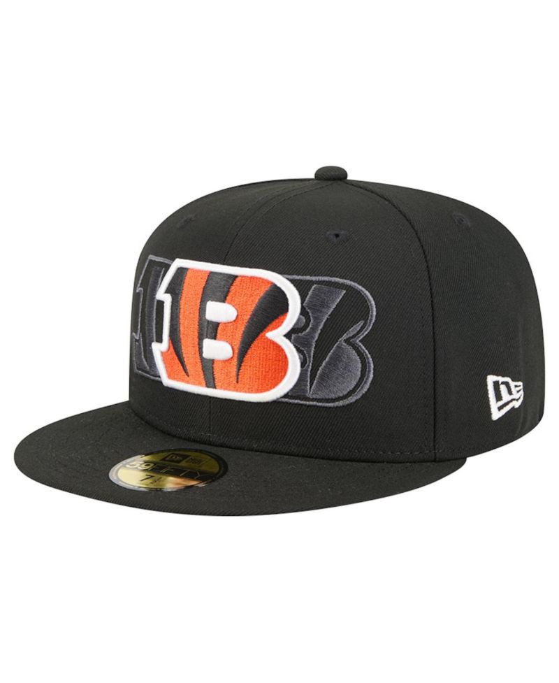 Men's Black Cincinnati Bengals Tri-Hit 59FIFTY Fitted Hat