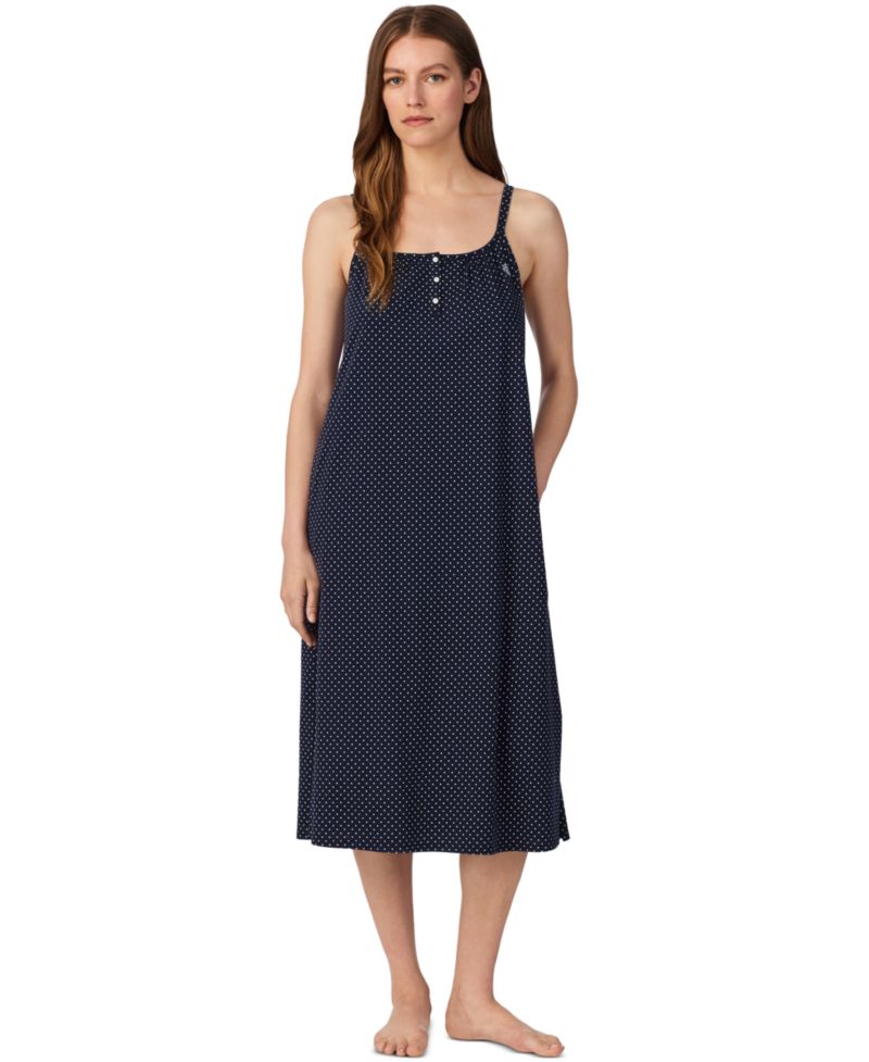Women's Double Strap Button Neck Ballet Gown