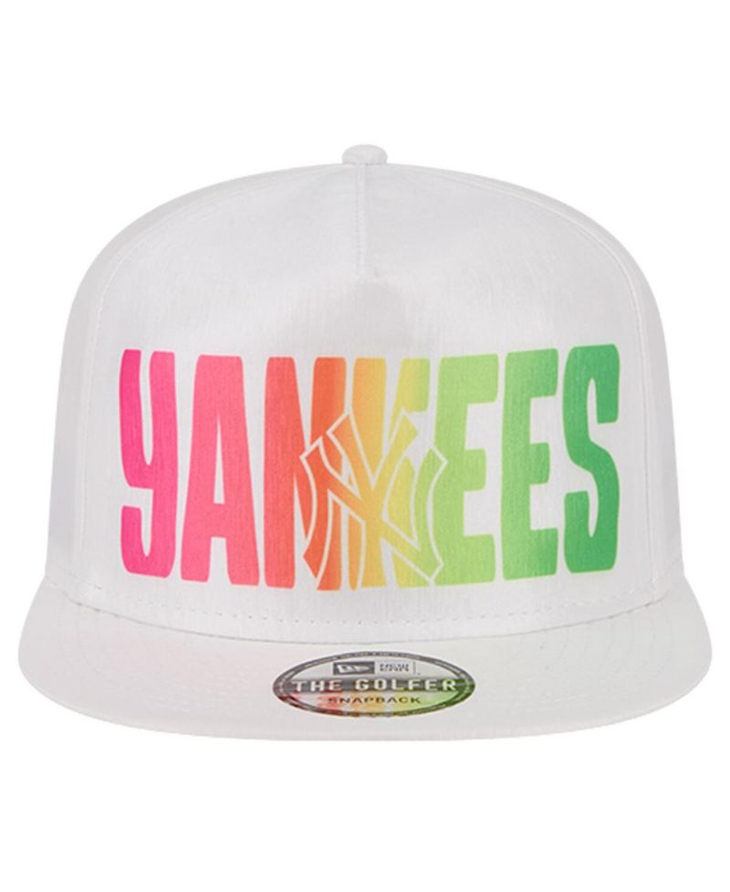 Men's White New York Yankees Spring Spectrum Golfer Snapback Hat